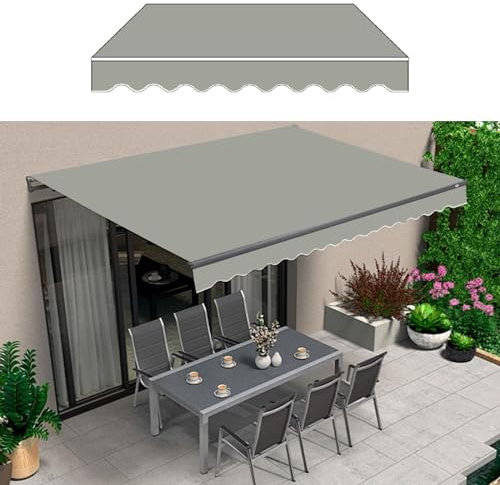 Tela de Repuesto para Toldo,tela para toldo exterior,tela para toldos exterior por metros,lona de toldos,280g Resistente Al Agua Poliéster Lona Superior del Toldo para Porc,para Ventanas, Patio ( Size