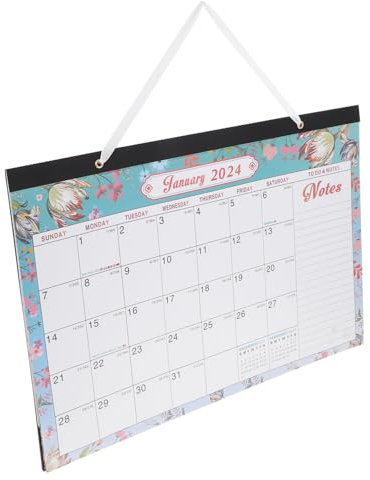 Gogogmee Wandkalender 2024 Aufhängen für zu Hause Drachen-Wandkalender Memo- Monatskalender für das Büro Feiertagskalender Aufhängen Monatskalender