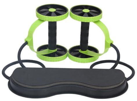 NMGHUTE Bauchroller Bauchmuskeltrainer Bauchtrainer Starkes Bauchrad, Multifunktionales Bauchtrainingsgerät, Bauchtrainer, Heimfitness Bauchrad Bauchtrainer ab Roller(Grün)