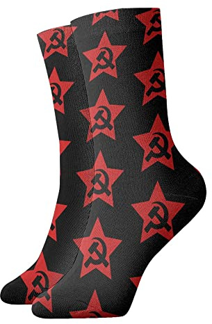Herren Damen Arbeitssocken Hammer Und Sichel Der Udssr Thermosocken Antiblasen Fußballsocken Atmungsaktiv Laufsocken Für Spazieren Wandern Fitness