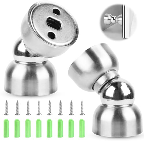 2 stycken magnetiska dörrstoppar, rostfritt stål magnetisk dörrstopp, mini dörrstopp magnet, dörrhållare vägg, dörrstopp utomhus för sovrum kontor badrum