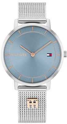 Tommy Hilfiger Reloj De Movimiento De Cuarzo De Dos Manecillas para Mujer con Correa de Malla de Acero Inoxidable Plateada - 1782738