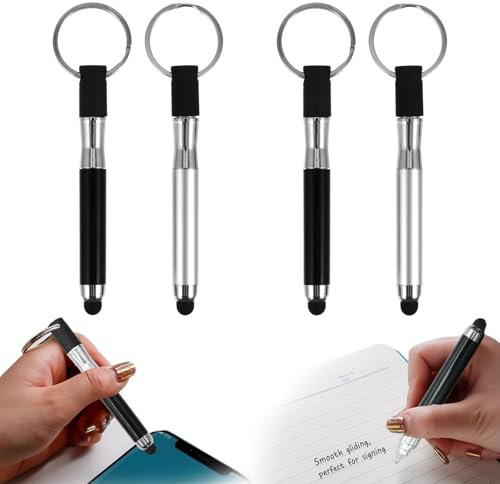 4 Stück Touchscreen Stift,Kugelschreiber Mit Touchpen,Handystift Für Alle Handys,Stift Für Handy,Handy Stifte Für Smartphones,Mini Universal Stylus 3 In 1 Stift Touch Pen,Für Alle Smartphone,Tablets