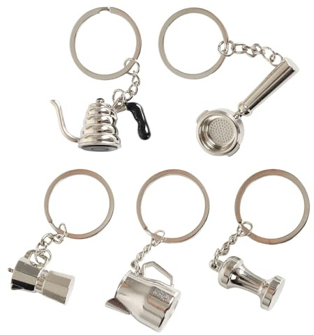 Lot de 5 porte-filtres pour machine à expresso - Accessoire de café - Petits outils à café - Organisateurs de clés - Cadeau pour homme et femme