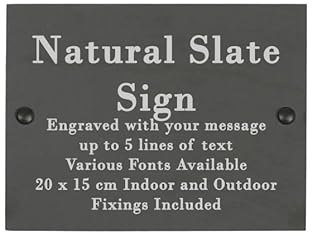 Personalised Large Slate Plaque/Sign - 20x15cm - Garden, Shed, House, Outdoor sign