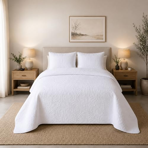MONTSE INTERIORS Colcha Cama 90 de Verano Reversible con Cuadrantes | Cubrecama Ligero de Microfibra Acolchada para Cama | Bouti | Colcha Suave, Transpirable para Primavera y Entretiempo