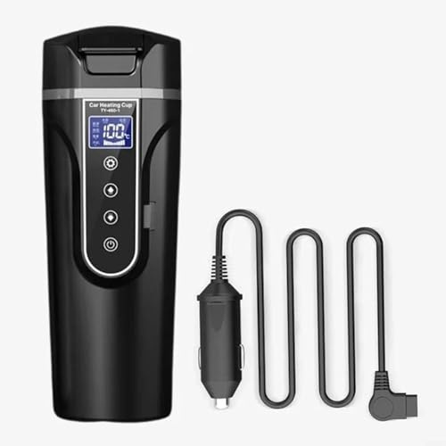 EffiFish Bollitore elettrico per acqua calda da 500 ml, in acciaio inox 304, con display digitale, bollitore da viaggio con quattro modalità di temperatura, per tè, caffè, latte, riscaldamento