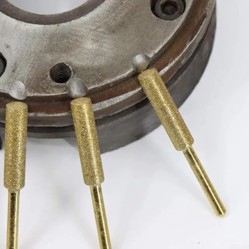 30 Pack Gold Emery Chainsaw Sharpeners with 4mm 4.8mm 5.5mm for Rotary Tools Grinder Chain Saw for Dremel Compatible for Metal Wood Jade Polishing