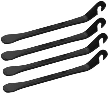 Reifenheber Fahrrad Metall 4er Set Schwarz Verstärkt Reifenreparaturset für Rennrad und MTB Fahrradwerkzeug Hochwertiges Zubehör für Schnellen Reifenwechsel Unterwegs Kompakt und Zuverlässig