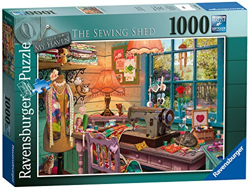 Ravensburger My Haven No. 4 The Sewing Shed 1000 Piece Jigsaw Puzzle for Adults and Kids Age 12 and Up