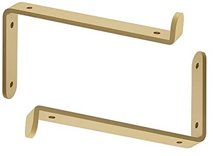Suwooy Regalwinkelg 10cm 15cm 20cm 25cm,2 Stück Wand Regalhalterung,90-Grad-Winkel-regalhalter,schmiedeeiserne Metall Schwimmende Regalkonsole,Regal Unterstützung Gold,regalträger,15×10cm/5.9in×3.9in