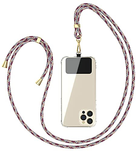 EAZY CASE - Handykette Universal [KOMPATIBEL MIT JEDEM Handy] - Handyband & Schnur zum Umhängen - Handyhülle mit Kette - Handy Umhängeband - Phone Strap Schnur - Lanyard Handy Kordel - Phone Chain