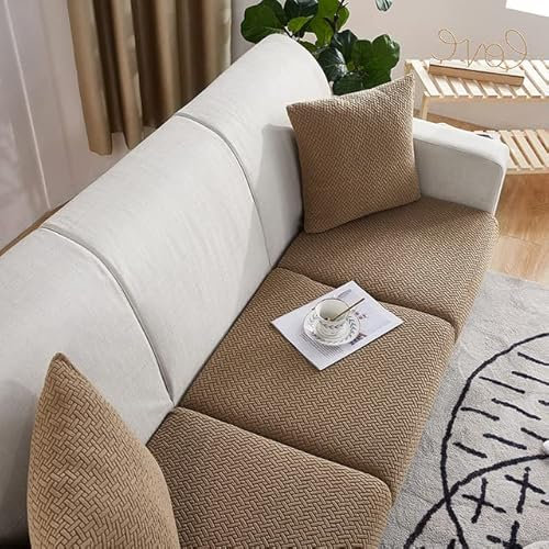 Einfarbige Sofa-Sitzmatte, Bezug für Wohnzimmer, Couch, Schonbezug für Sitz- und Rückenlehnenkissen, L-förmiger Recamiere-Schutz