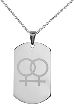 Hanessa Personalisierte Kette mit Gravur Edelstahl 45-60 cm mit Anhänger Dog Tag mit Symbol weiblich in silber - Personalisierte Halskette für Frauen - Personalisierter Schmuck Damen