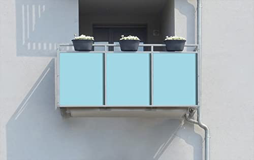 Wallario Balkonverkleidung, Sichtschutz, Windschutz, Meterware nach Maß - Motiv Pastellblau (Grundpreis: 27,95Eur/m)