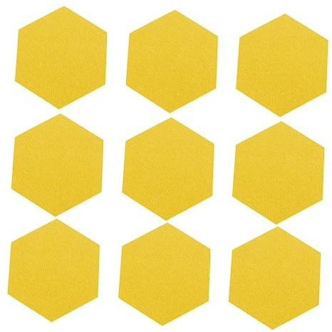 12 Stücke Sechseckige Filz Pinnwand Selbstklebend Memoboard für Notizen Fotos Büro Zuhause Schule Ideal für Heftzwecken und Rei Zwecken
