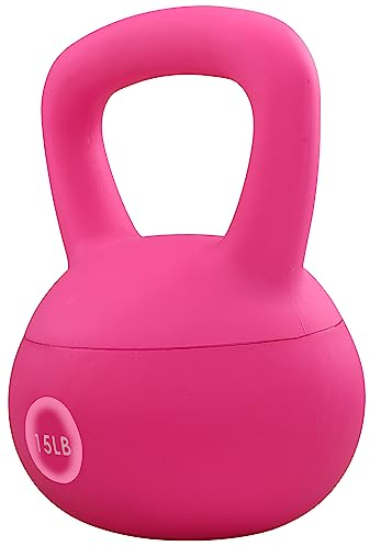 Signature Fitness Weiche Kugelhanteln – mit Meer und Eisensand gefüllte Gewichte für Damen und Herren – farbkodierte weiche Vinyl-Kugelhanteln, 6,8 kg