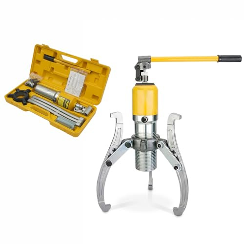 Caskunbsy Arrache moyeu,Extracteur de Roue hydraulique Extracteur hydraulique 3 Bras 20T Extracteur hydraulique de moyeu de Roue de roulement Extracteur de Roue Polaire