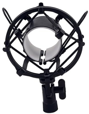 Abaodam Soporte Para Micrófono De Condensador Negro Sa18 Suspensión Antivibración De Metal, Montaje Ajustable Para Grabación Profesional