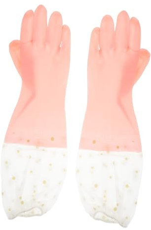 Beavorty Haushaltsreinigungshandschuhe Geschirrreinigungshandschuhe mit Gummibeschichtung Nicht Abwaschbare Handschuhe für Die Küche