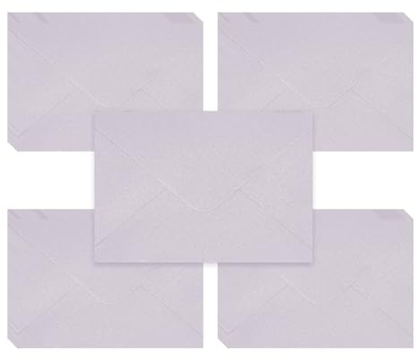 WYAN Sobres Pequeños - 50 Pcs 15 * 10cm Violeta Claro Sobres Regalo, Sobre Navidad, para Regalos, Tarjetas De Felicitación, Bodas, Negocios, Invitaciones (Tarjetas y Pegamento no Incluidos)