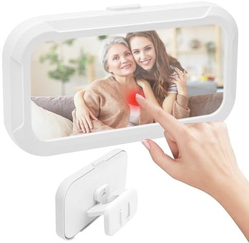 ZMDMAH Funda Impermeable Móvil para Ducha Soporte de Pared para Teléfono 360° Rotación Ajustable Caja de Teléfono para Ducha con 3 Ganchos Adhesivos Fuertes Funda para Baño de hasta 7 Smartphone
