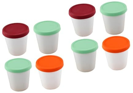 Amosfun 2 Set Coppa Gelato Tazze Di Stoccaggio Del Gelato Contenitori Per o Contenitori Freezer Per Freezer Tazza Da Dessert Tazze Di o Gel Di Silice 4 Pezzi * 2