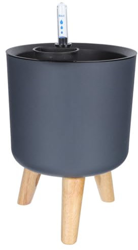UPKOCH Pot De Fleurs Auto-arrosant avec Jauge Eau Jardinière Pied pour Intérieur Entrée Eau Gris pour Maison Et Bureau