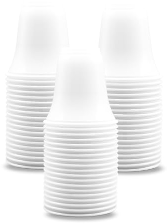 Generico 1000 Bicchieri Caffè in Plastica Bianca – 80 ml – Usa e Getta – Resistenti per Bevande Calde – Ideali per Bar, Uffici, Eventi, Distributori Automatici