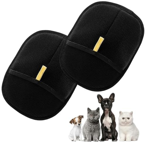 WUSJCOF 2 guantes para quitar el pelo de mascotas, guantes antiestáticos para eliminar el pelo de mascotas, cuidado y eliminación para un pelaje suave y saludable