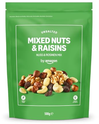 by Amazon Mezcla de Frutos Secos y Uvas Pasas - 500g
