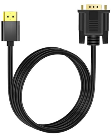 Uqezagpa HDTV a VGA 15 pin maschio cavo adattatore convertitore video multimediale per laptop, proiettori notebook