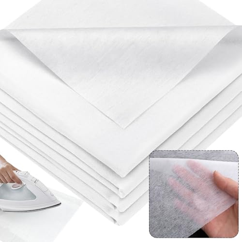 KOVSGQ Strykfleece strykinlägg för förstärkning, 2 x 1 m, strykflies för tyg, strykbart fleecetyg, inläggstyg, vit 25 g/m² fleece för strykning för strykveck, syhantverk, förstärkta kläder