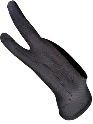 Zeichenhandschuh-Set, 2-Finger-Grafik, 19,7 x 7,5 cm, Tablet-Skizzierhandschuhe, atmungsaktiv, Bequeme Passform, authentisches Anti-Rutsch-Material für Künstler, Anfänger, Studenten