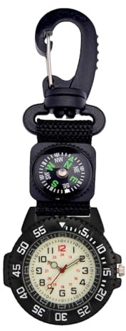 Pocket Watch with Compass - Quartz Watch | Glow in the Dark Waterproof Multifunctional for Outdoor Activities Perfect for Men and Women Camping