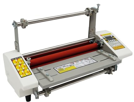 GIDRLL EIN- und doppelseitiger Rollenlaminator, Heiß-Kalt-Laminiergerät mit Walzen & digitalen Display, professionelles Laminiergerät für Dokumente, Fotos und Karten