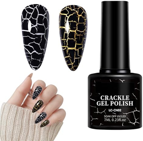 Nexusectar Crackle nagellack, cool nagellack | Långvarig cool | 7 ml kvinnliga tillbehör, nageldekorationer för semester, prom, dating, samling