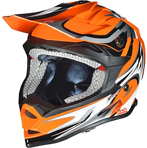 RX-964 Crosshelm Integralhelm Quad Cross Enduro Motocross Offroad Helm rueger, Größe:S (55-56), Farbe:Blau V/RCK
