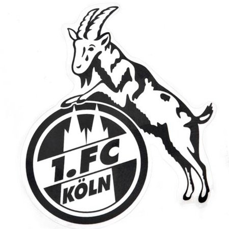 1. FC Köln Aufkleber Geißbock (schwarz) offizielles Lizenzprodukt