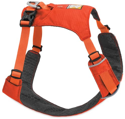 Ruffwear Leichtgewicht-Hundegeschirr, Miniatur-Hunderassen, Größenverstellbar, Größe: XXXS, Rot (Sockeye Red), Hi & Light Harness
