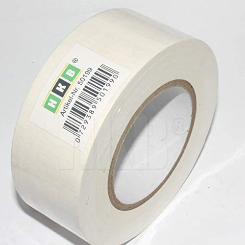 HKB ® 2 Rollen Panzerband Panzertape Klebeband Gewebeband Faser-Klebeband Gaffer-Tape Duct Tape, 50m X 50mm, weiss, Hersteller, Artikel-Nr. 50199-2