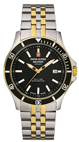 Swiss Alpine Military Herren-Armbanduhr Analog Quarz 7022.1 Edelstahl