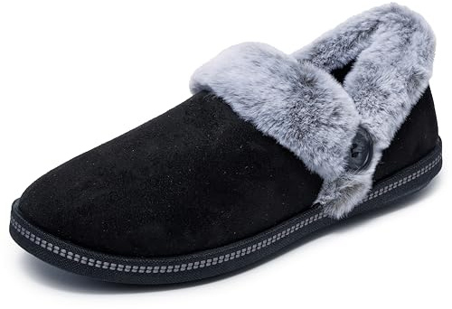Skechers Cozy Campfire-Fresh Toast Pantoufles pour femme, noir, 36 EU