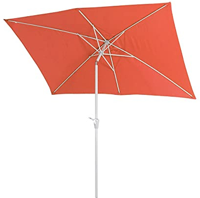 Mendler Sonnenschirm N23 2x3m Polyester/Alu - terracotta | Gartenschirm, rechteckig, neigbar, 4,5kg, UV-Schutz 50+