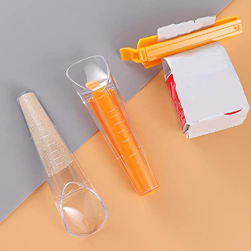 2PC Yeast Measuring Cup, Visual Measuring Cups for Yeast, Yeast Measure Cup with Sealing Clip, Measuring Scoop for Bakery Shop Home Kitchen, Dishwasher Safe