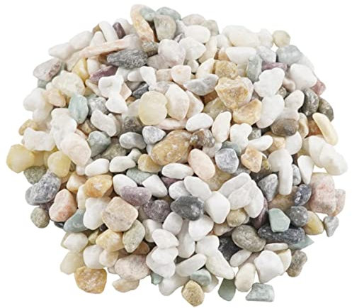 KIDEXO Natürlicher Garten-Kiesel-Blumen-Bonsai-Stein, Kleiner Topf, Sukkulente, Aquarium, Steine, Kies, Sukkulenten-Vase, dekorativ, 5–8 mm, gemischte Farbe (100 g)