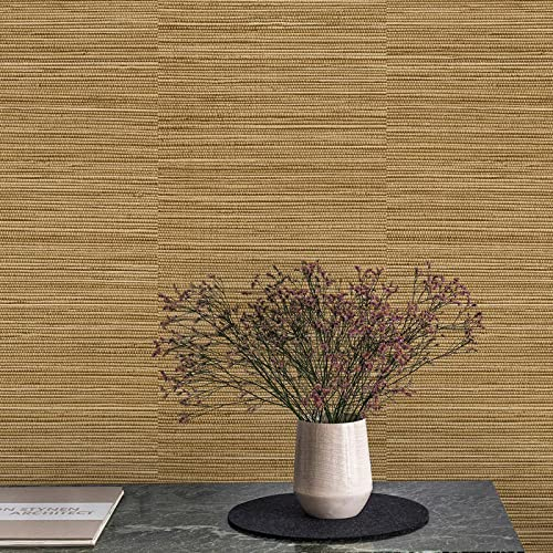 Grandeco Java Grasscloth Weave Textured Wallpaper Natural