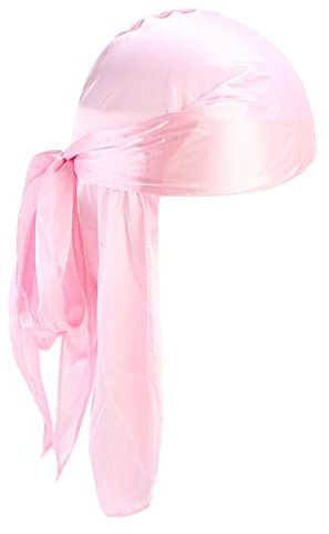 Piratentuch Damen Herren Headwrap Tail Bandanas Langem Breiten Trägern Du-rag Kop Piratenmütze Bandanas für Hip-Hop Tail Satin Kopftuch Piratenkappe Wave Durags Mütze