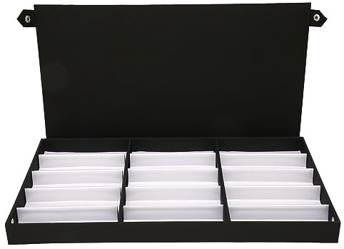 Fockety Organizador de Gafas de Sol, 15 Rejillas, Vitrina de Gafas de Sol Múltiples para Mujeres, Hombres, Caja única de Colección de Joyas para Gafas de Sol, Relojes, Pulseras, Pendientes