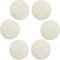 VEIZIBEE Tovagliette Lavabili Rotonde，Tovagliette intrecciati a mano，Antiscivolo，interni，Set di 6 Tovaglietta Colazione in tessuto intrecciato per cucina stile in europeo (Grigio-Bianco, 38cm)